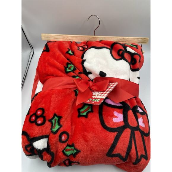 NEW Hello Kitty Red Throw Blanket Christmas 2024 60x70 - Picture 3 of 4